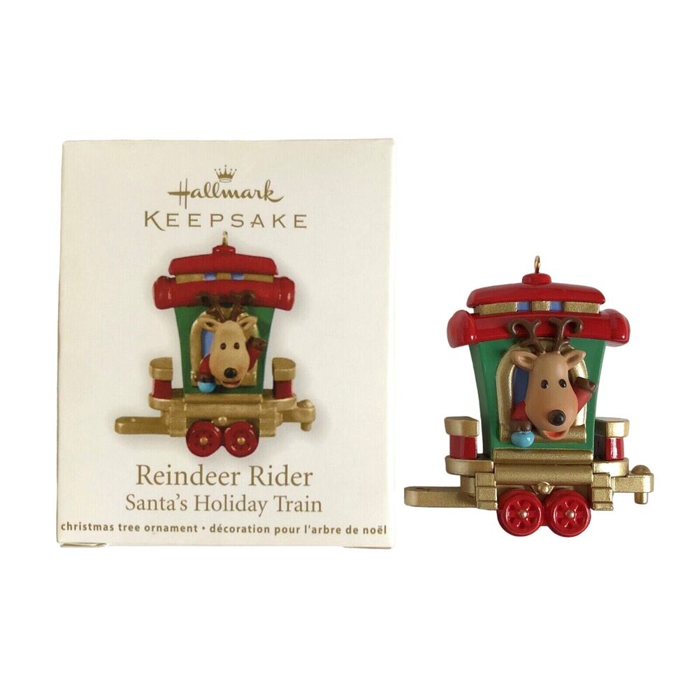 Hallmark Keepsake Ornament "Reindeer Rider" 2011 Christmas Miniature Santa Train
